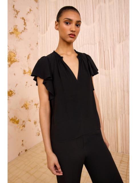 ULLA JOHNSON Lilo Flutter Sleeve Blouse
