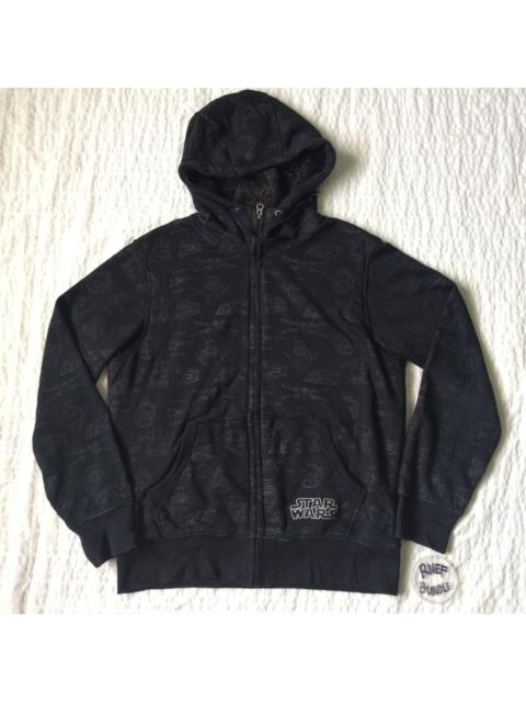 Other Designers Uniqlo X Star Wars Print Full Zip Up Hooded Fleece Inside