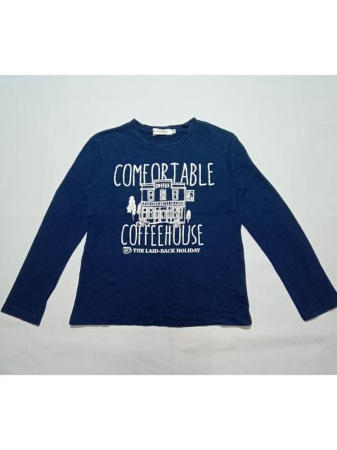 Other Designers Vintage - The Shop TK Navy Blue Color Shirt Comfortable Coffeehouse
