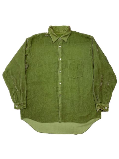 AW91 Sheer Rayon-Polyester Blend Velour Shirt
