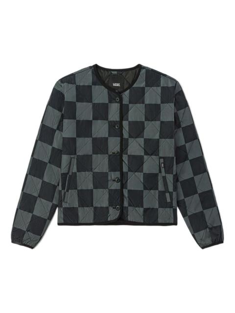 (WMNS) Vans Outdoor Club Forces Check Liner Jacket 'Grey Black' VN00043RKOU