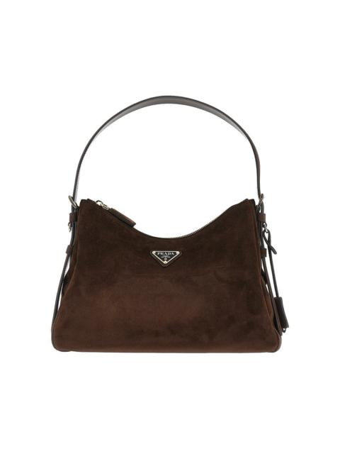 Prada Prada Aimée Suede Leather Bag Brown