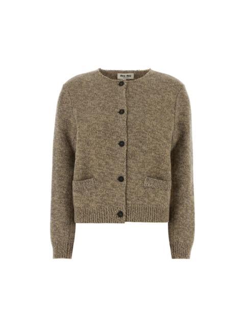 Miu Miu MIU MIU Two-Tone Wool Cardigan New & Authentic (Women's size