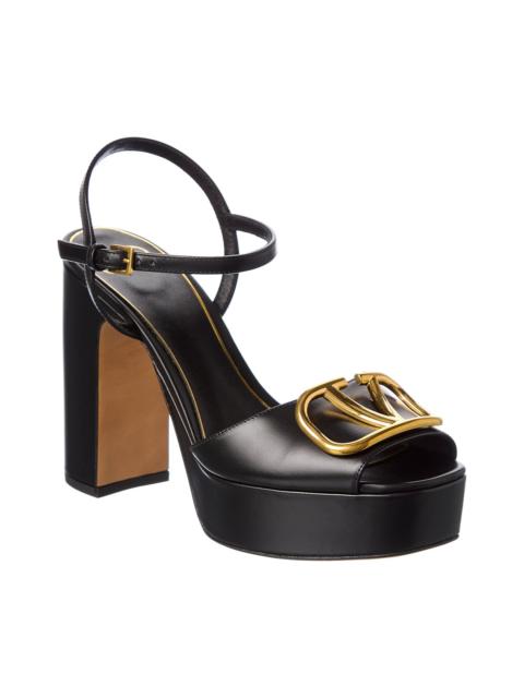 Valentino Valentino VLogo 115 Leather Platform Sandal