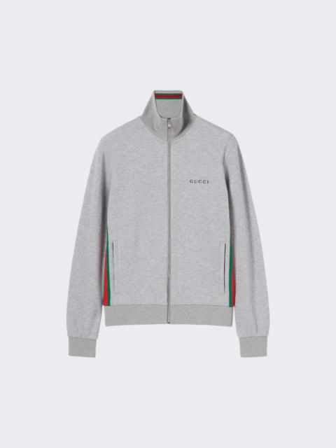 GUCCI Double Piquet Zip Jacket Anthracite