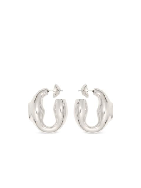 signet hoop earrings