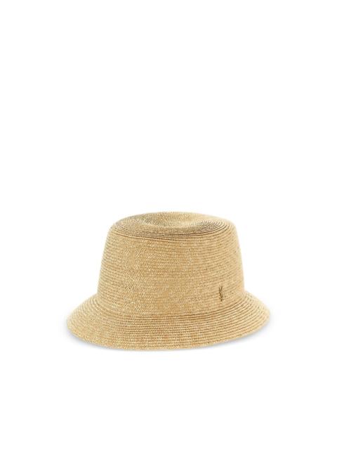 SAINT LAURENT Maglina straw bucket hat