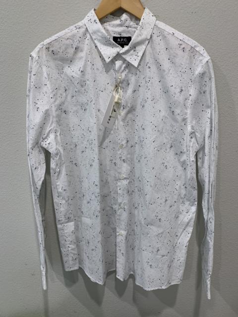 A.P.C. Dotted white shirt cotton xl