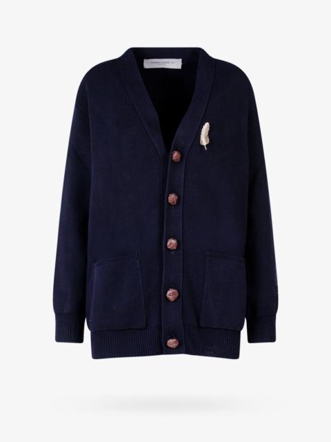 Golden Goose Deluxe Brand Cotton Cardigan With Brooch Detail