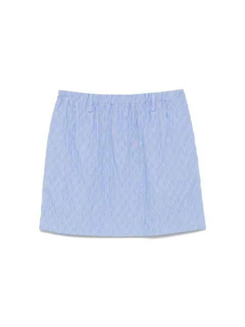 striped mini skirt