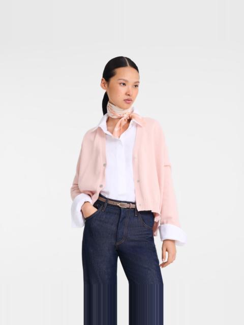 Longchamp Wavy Summer Stole Petal Pink - Cashmere