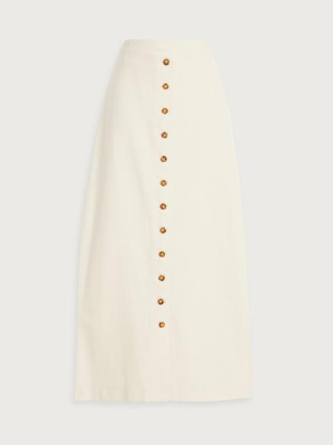 Loulou de Saison Atri layered cotton-blend twill midi skirt