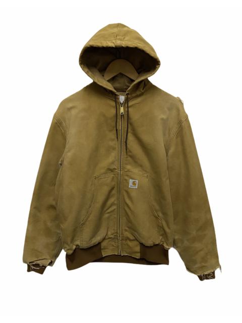 Other Designers Vintage - Vintage Carhartt Distressed Hoodie Jacket With Lining