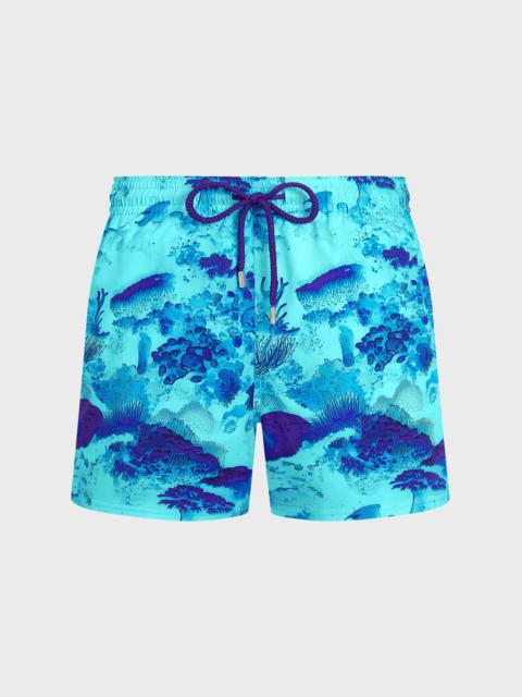 Vilebrequin MEN STRETCH SHORT SWIM SHORTS CORAL REEF