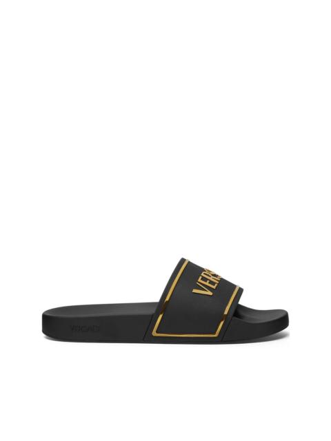 VERSACE logo slippers