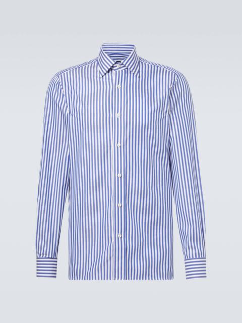 RUBINACCI Striped cotton poplin shirt