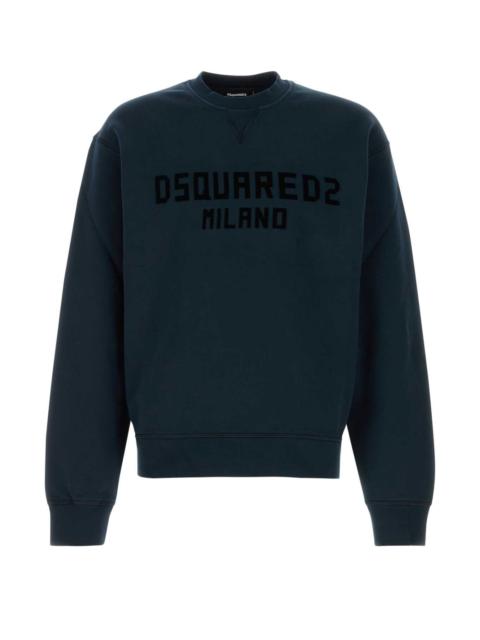 DSQUARED2 Dsquared Men Midnight Blue Cotton Sweatshirt