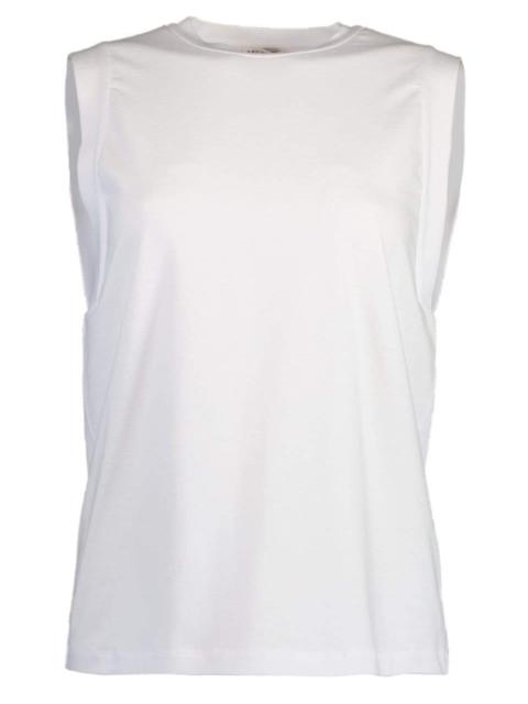 Brunello Cucinelli White Cotton Jersey Muscle Tank