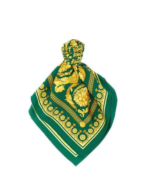 VERSACE VERSACE Green Silk Scarf New & Authentic