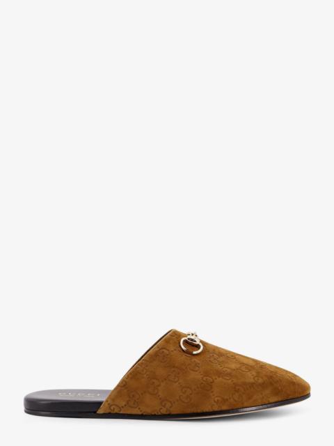 GUCCI Gucci Suede Sabot With Horsebit Detail