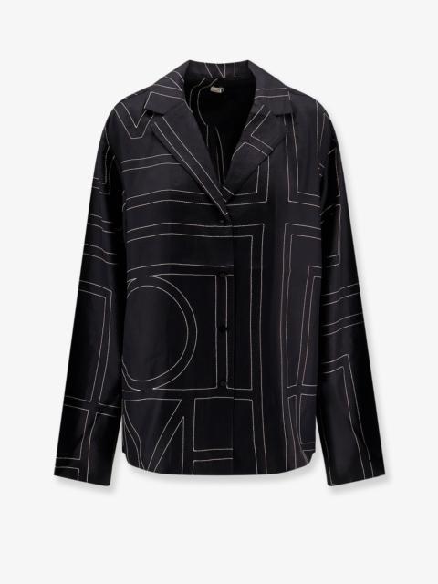 TOTEME Toteme Silk Shirt With Monogram Logo Embroidery