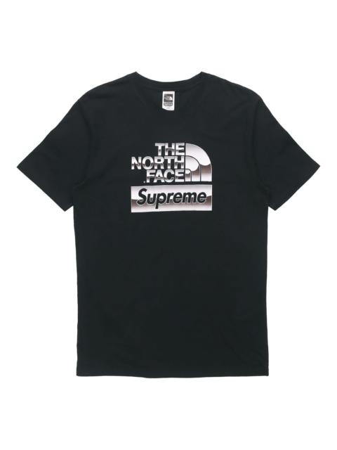 Supreme Supreme SS18 x The North Face Metallic Logo TShirt Black Logo Tee SUP-SS18-141