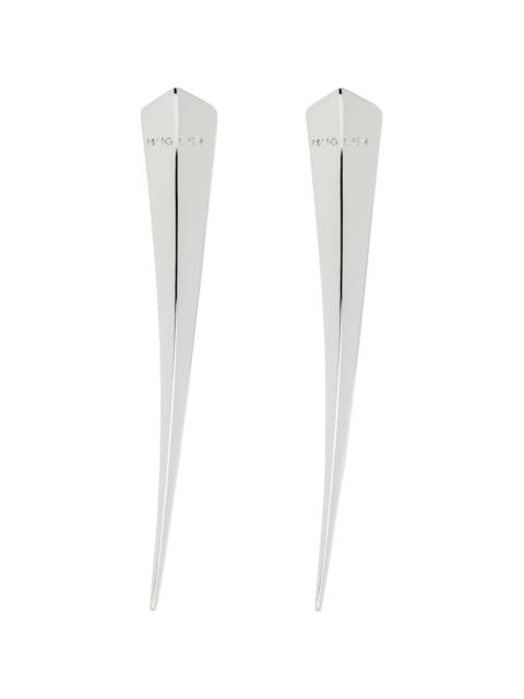 MUGLER Engraved-Logo Earrings