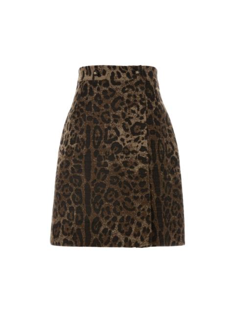 Dolce & Gabbana DOLCE&GABBANA Embroidered Wool Skirt New & Authentic (Women'