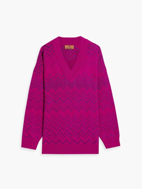 Missoni Crochet-knit wool-blend sweater