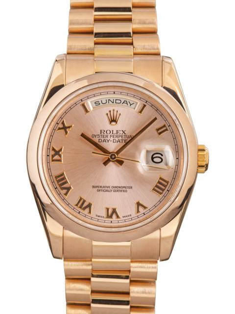 Rolex Day-Date 118205 18k Rose Gold
