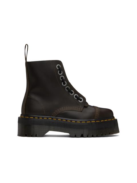 Brown Sinclair Leather Platform Boots