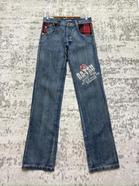 Hysteric Glamour Batsu Studio Punk Streetwear Graphic Tartan Patch Denim