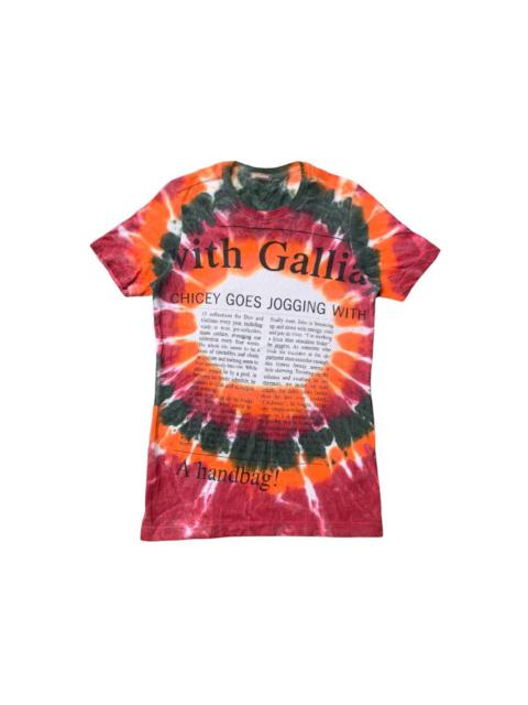 John Galliano John Galliano Newspaper Gazette Tie Dye Tshirt