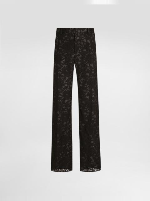 Dolce & Gabbana Lace trousers lined with silk