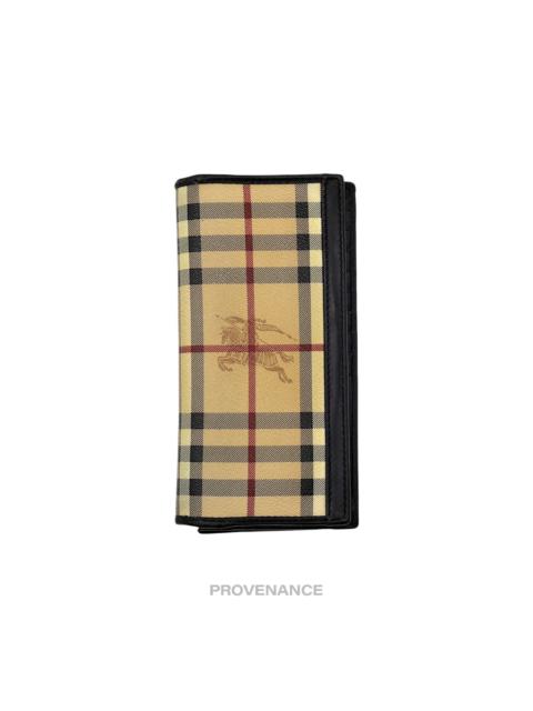 Burberry Burberry Long Wallet - Haymarket Check Black