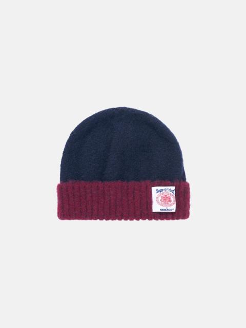 J. PRESS MADE-IN-SCOTLAND NAVY TWO-TONE SHAGGY DOG BEANIE
