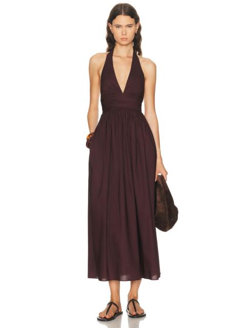 MATTEAU Plunge Halter Dress