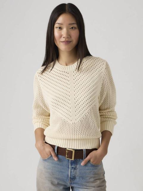 Levi's GAELLE LONG-SLEEVE CROCHET PULLOVER