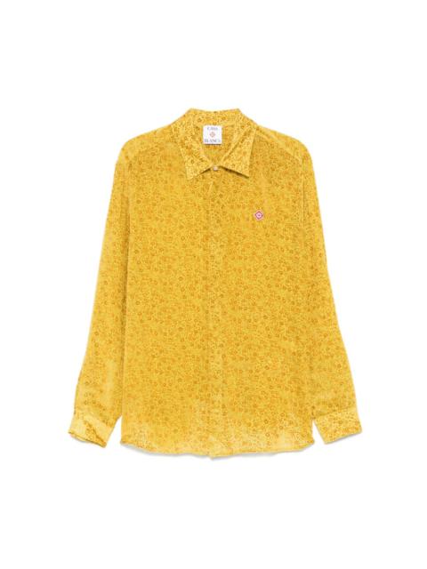 floral-print shirt