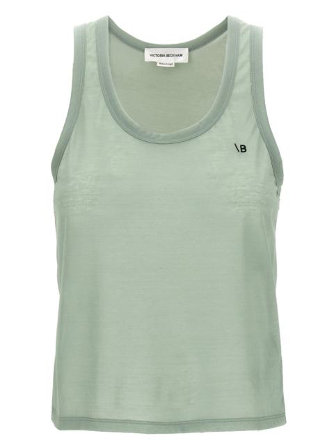 Victoria Beckham Women Logo Embroidery Tank Top