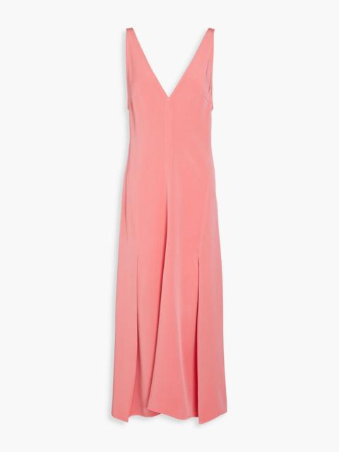 Victoria Beckham Pleated satin-crepe midi dress