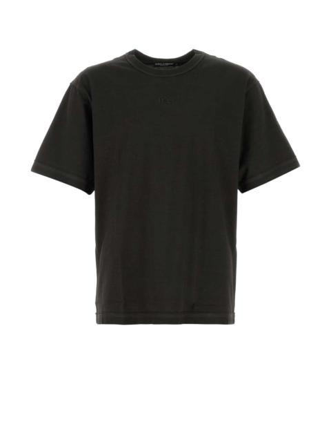 Dolce & Gabbana Dolce & Gabbana Men Black Cotton T-Shirt