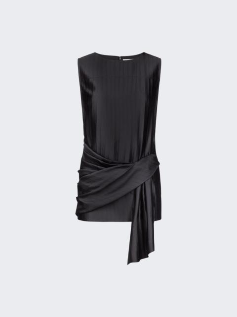 Loulou de Saison Fonda Draped Asymmetric Top Black