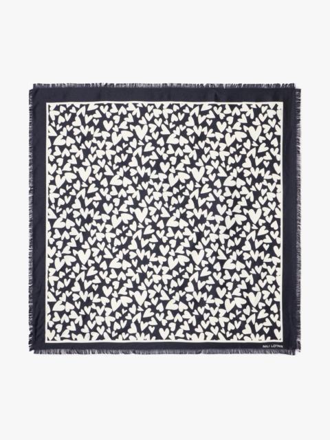 NILI LOTAN HEART SILK TWILL SCARF
