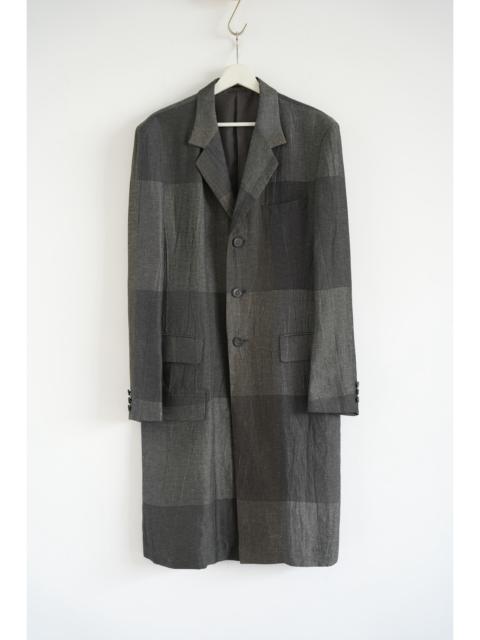 Yohji Yamamoto Yohji Yamamoto Plaid Patchwork Doctor Coat 20SS