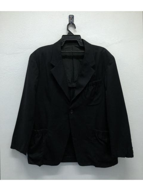 Yohji Yamamoto Y's for Men Black Wool Blazer - Vintage Yohji Yamamoto Japan