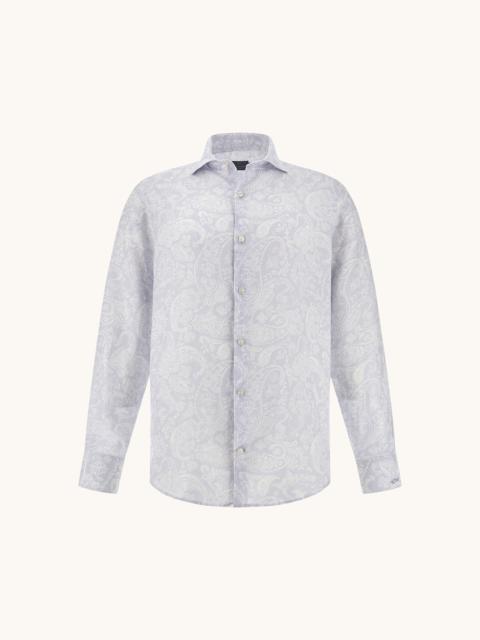 Paul & Shark LINEN SHIRT WITH SHARK PAISLEY PATTERN