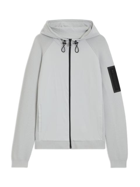 BOSS HYBRID JACKET WITH COMFORT-STRETCH KNIT