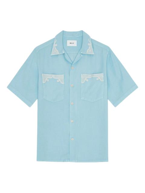 NN07 embroidered-pocket short-sleeve shirt
