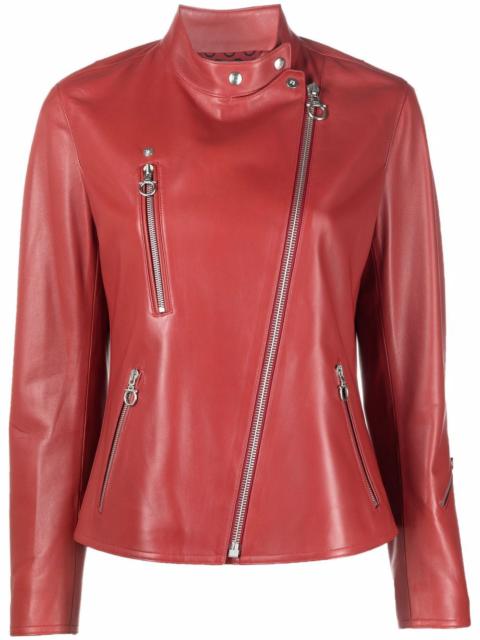 FERRAGAMO high-neck leather jacket